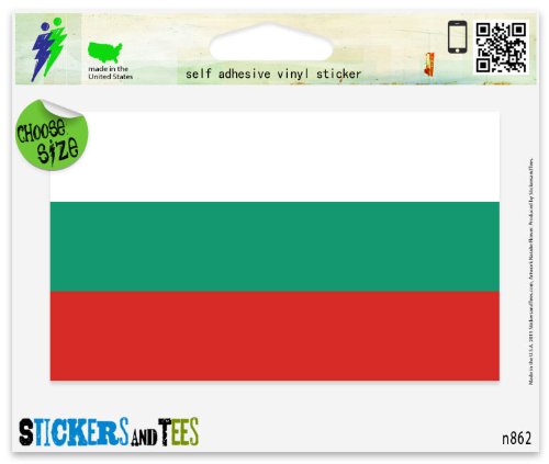 Bulgaria Bulgarian Flag Vinyl Car Bumper Window Sticker 3" x 2"