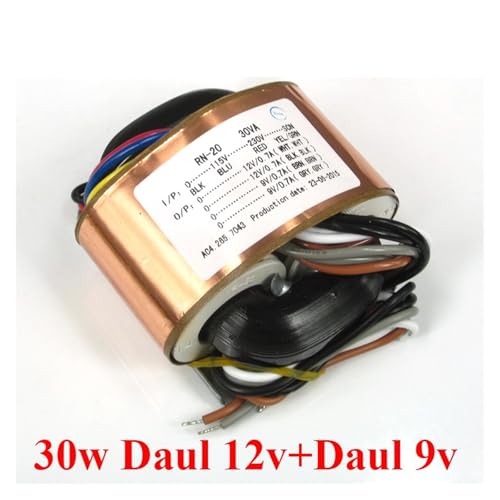 Transformateur R-Core 30W double 12V double 9V alimentation audiophile DAC