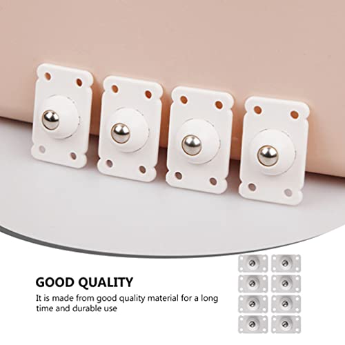 DOITOOL 8 rodas giratórias de aço inoxidável, mini rodas autoadesivas, rodas giratórias de 360°, cai