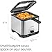 Chefman Fry Guy, The Most Compact & Convenient To Deep Fry Comfort Food, Restaurant-Style Basket With A 1.6-Quart Capacity, Easy-View Window & Adjustable Temp Control, Stainless - 1.5 Liter