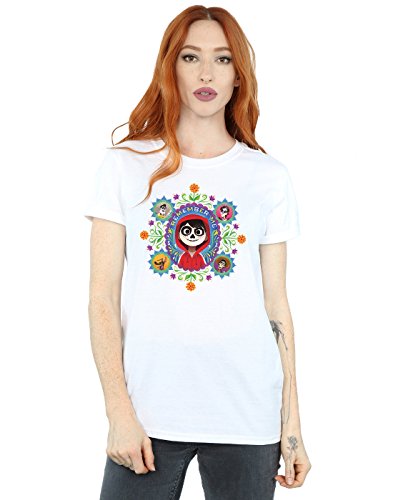 Disney Women's Coco Remember Me Boyfriend Fit T-Shirt Small White