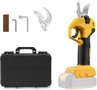 Cordless Pruning Shears Compatible with DEWALT 20V Battery (No Battery), Handheld Brushless Electric Pruner with 2 Speed, Digital Display, 30mm Cutting Diameter, Replacement Blades