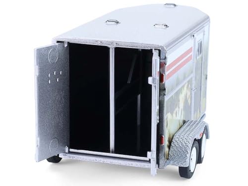 Trailer de Caballos Plateado Diecast 1:64 Modelo 48110F miniatura 3