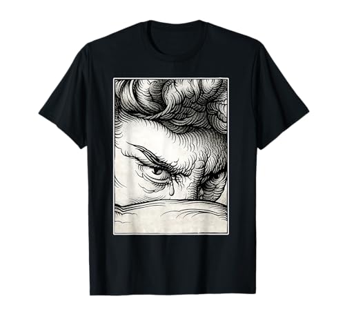 The Fallen Angel Blackwork Lucifer Etching T-Shirt