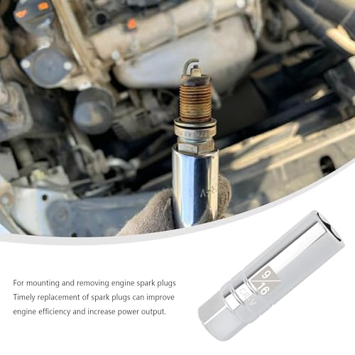 Image of Salior 9 /16 inch Magnetic Spark Plug Socket,6-Point 3 /8 inch Drive Thin Wall Spark Plug Socket,Spark Plug Removal Tool Compatible with Ford F-150 Pickup Trucks Car Accessories (9 /16 inch)