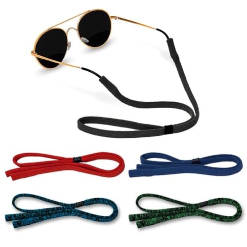 Photo de JEYORZY 5x Sangles de Lunettes de Sport, Maintien Elastic Cordon Lunettes, cordon de lunettes réglable, Cordon de Lunettes Antidérapant pour Femmes, Hommes, pour lunettes de sport, lunettes de lecture