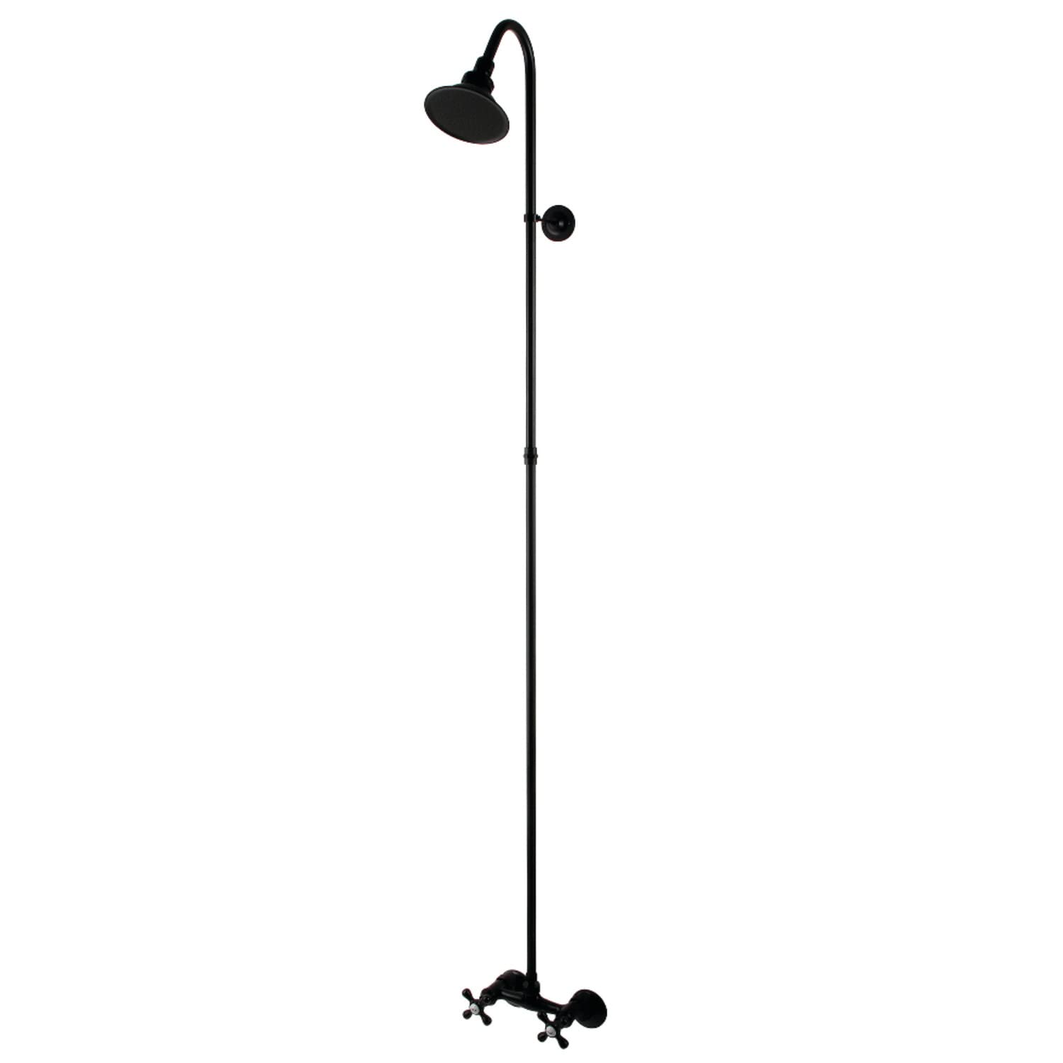 Robinetterie de douche vintage noir mat anti-corrosion en laiton