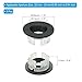 PATIKIL Sink Overflow Ring, 3Pcs Sink Basin Trim Overflow Cover Insert in Hole Round Ring Covers Caps for Kitchen Bathroom, Black