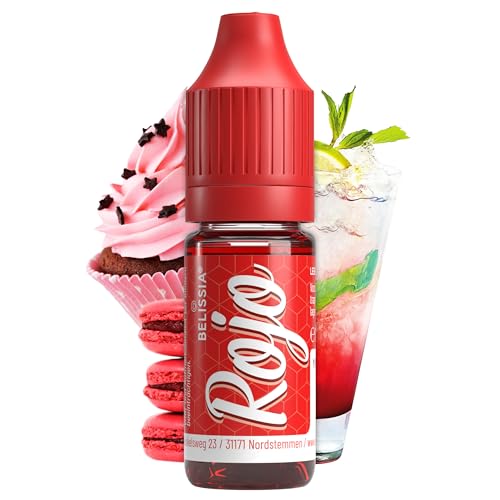 Belissia Colorante Alimentario Rojo – 10ml líquido y altamente concentrado – Colorante alimentario seguro para hornear, cocinar, fondant y manualidades DIY – vegano, de gran poder colorante