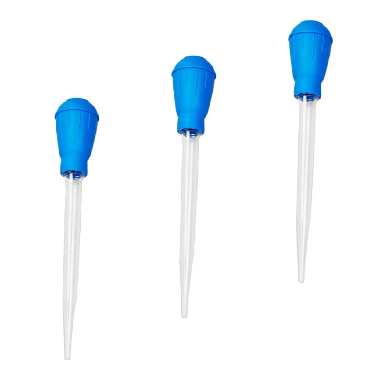Mikikit 3pcs Dropper Fish Tank Aquarium Vacuum Gravel Aquarium Cleaning Tools Fish Aquarium Water Pipette Aquarium Siphon Long Nozzle Siphon Feces Waste Plastic Blue