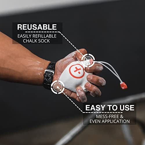 Oncrux Chalk Sock - Lifting Chalk Ball For Rock Climbing Chalk - Workout Chalk For Weightlifting - Chalk Magnesium For Gymnastics Chalk For Bars - Weight Lifting Chalk Powder Disc Golf Chalk Bag 2Oz #TOP2