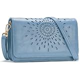 Marque Amazon – Petit sac à bandoulière Hikaro en cuir pour femme avec dragonne, porte-cartes, pour téléphones jusqu'à 6,7'
