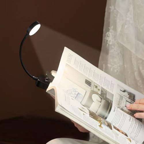 Image of 4 Pack Book Light for Reading in Bed，3 Color Temperature Reading Light，Adjustable Brightness，Clip on to Book for Reading at Night