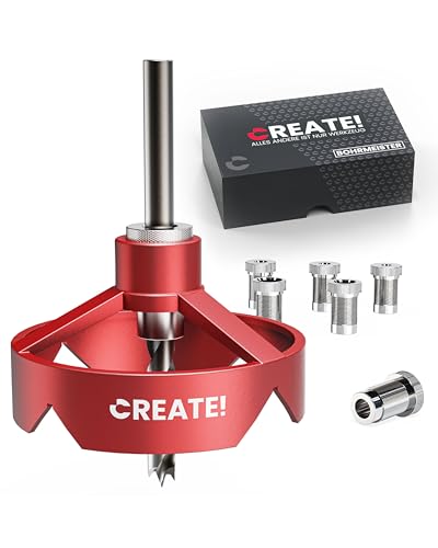 CREATE! Bohrlehre | Bohrhilfe | Bohrschablone mit gehärteten Hülsen für Bohrer mit einem Druchmesser von Ø 4 5 6 8 10 und 12 mm