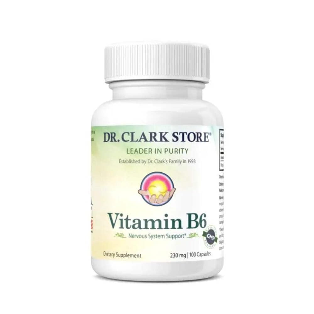 Dr. Clark Vitamin B6 Supplement, 230mg, 100 Capsules