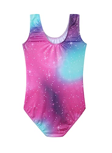 HOZIY Gymnastics Leotards for Girls Toddlers Kids Sleeveless Tumbling Outfits for Dance Print