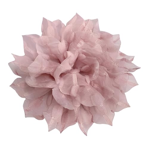 Delicado broche de flores de encaje hecho a mano, 11 cm, joyería de doble clip para bodas y fiestas, elegante vestido y accesorios de traje, Large, Tela