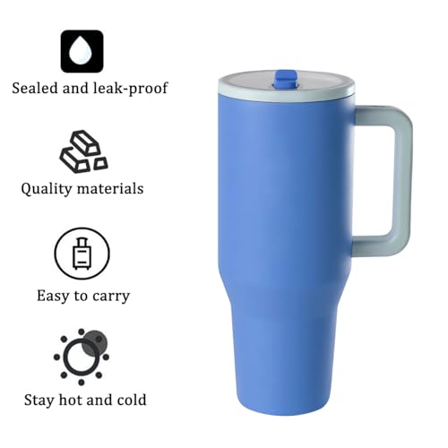 ZHUIYIWIN Tumbler with Folding Straw and Handle - Image 3