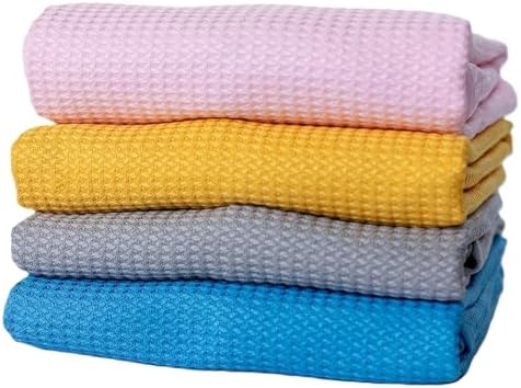Luxilent Microfiber Cleaning Cloth 23” X15” (Pack of 4 Yellow/Light Gray/Blue/Light Pink) Non-Abrasive, Reusable, Washable, Ultra Absorbent, All-Purpose