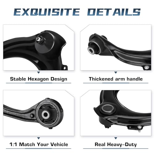 Image of 12PCS Front Upper Lower Control Arm for Acura TSX 2004-2008, for Honda Accord 2003-2007 (2.4L Gas Engine) with Ball Joint Assembly Sway Bar End Link Outer Inner Tie Rod End Suspension Kit K620616