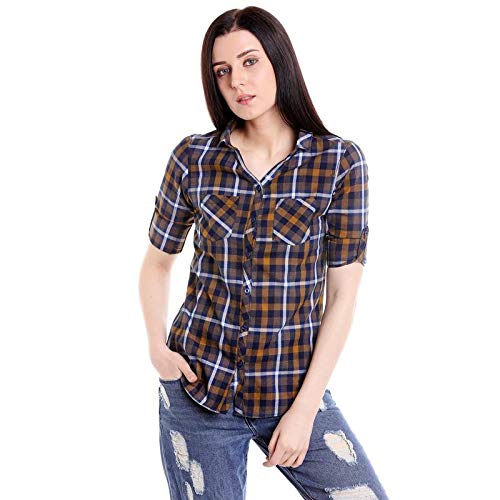 Image of PINACOLADA Women's Checkered Casual Shirt