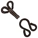 Lakesstory Brown Covered Hooks & Eye Sewing Closure for Fur Coat Jackets Sewing Hooks for Clothing, 1-1/2