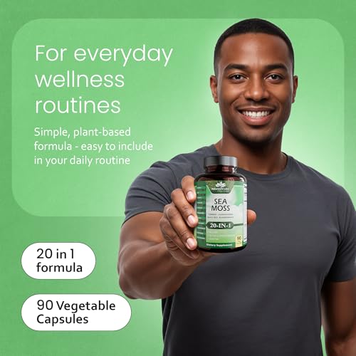 NaturaLife Labs Sea Moss 20-in-1 Capsule Blend (90 ct) — view 5