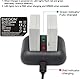 ENEGON Ersatzbatterie (2er Pack) und Rapid Dual Ladegerät für Canon LP-E8 und Canon EOS Rebel T2i, T3i, T4i, T5i, 550D, 600D, 650D, 700D, Kiss X4, X5, X6, LC-E8E Digitalkamera