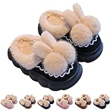 FGUUTYM Pantuflas de invierno para niña, lindas zapatillas de conejo, cálidas de invierno, pantuflas de espuma viscoelástica, cómodas y cómodas, Z3 negro., 30 EU