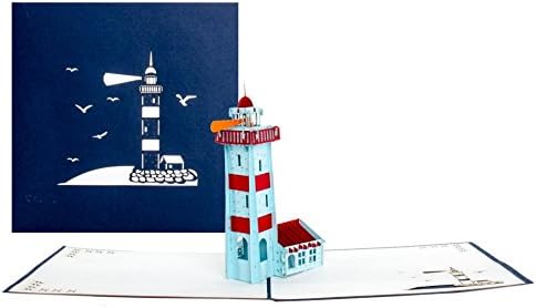 Pop-Up Card Lighthouse 3D Birthday Card Maritime Invitation Voucher Souvenir & Greeting Card from Baltic Sea and North Sea - Image 3