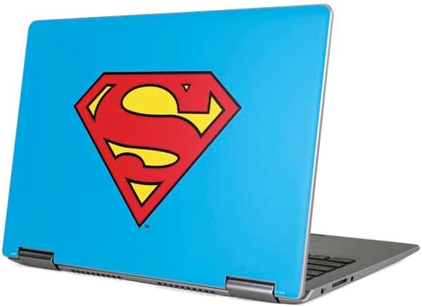 Skinit Decal Laptop Skin Compatible with Yoga 710 14in - Officially Licensed DC Comics Superman Comic Pattern Logo in Red Design