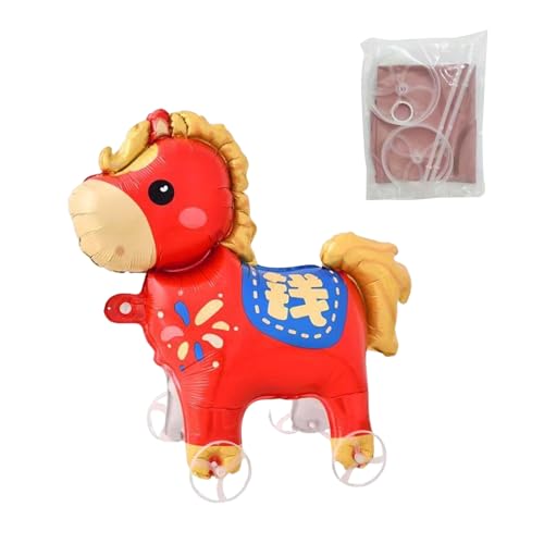 Globos cambiantes – 50 x 50 cm grandes juguetes inflables para animales 3D de pie pony decoraciones para fiestas de cumpleaños, jardín, patio, fiesta de Año Nuevo