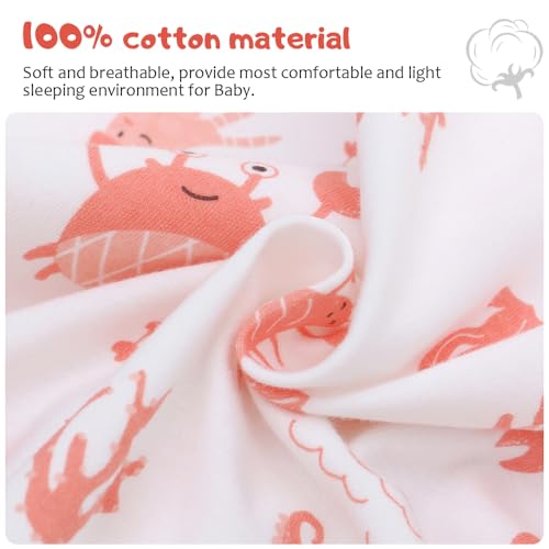 Image of Miracle Baby Long Sleeve Sleep Sack 2-Pack, 100% Cotton Wearable Blanket Baby Sleeping Bag for Newborn Infant Toddler