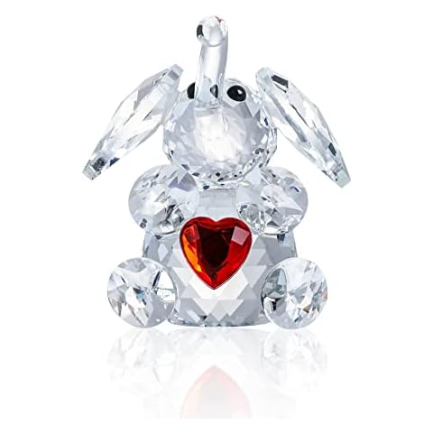 Movdyka K9 Crystal Elephant Figurine Gift Cover