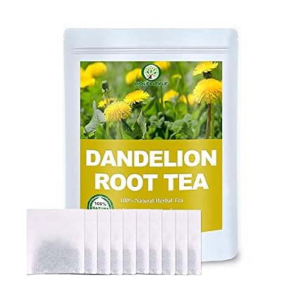 Roasted Dandelion Root Tea, 50 Tea Bags, 100% Natural Dandelion Tea Bags