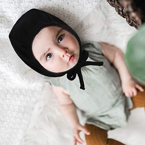Bamery Newborn Baby Hat Hospital Bonnet 0-6 Months Soft Cotton Infant Girls Hat Set (Black+Coffee+Gray, 0-6 Months) #TOP1