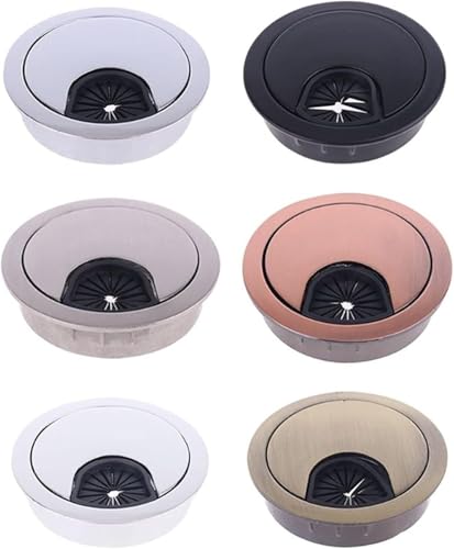 Pasacables metálico para mesa soluciona enredos de cables de computadora pack de 2 3