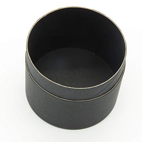 Image of WENPACK Paperboard Tube with Lid Round Cardboard Box Container (3.22 inch D*2.2 inch H, Black)