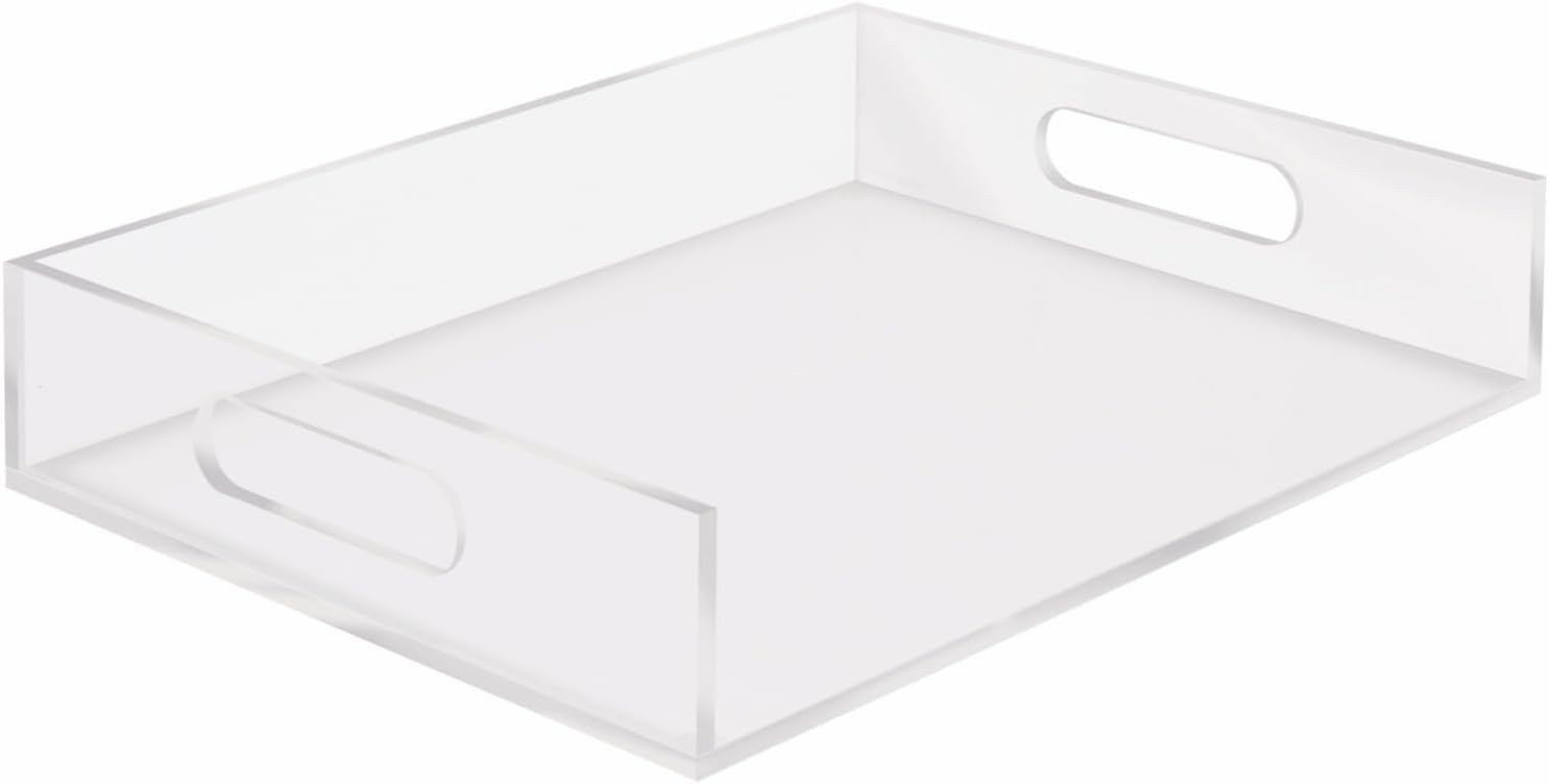 russell+hazel Acrylic Inbox Stackable Letter Tray, Clear, 12.5” x 10.5” x 2.5”