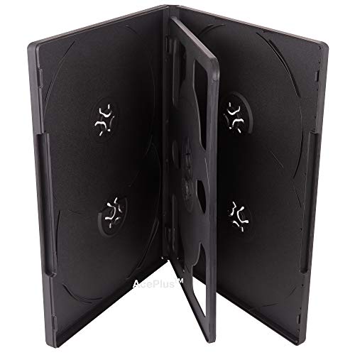 AcePlus 10 Multi-6 DVD Cases - Standard 14mm for 6 Discs with Black