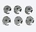 Cutex Sewing 6 Pig-Tail Bobbin Cases for Embroidery Machines L Size