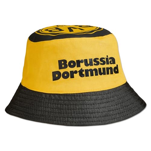 Borussia Dortmund BVB Bucket Hat Fischerhut (DE/NL/SE/PL, Alphanumerisch, Einheitsgröße, schwarz/gelb)