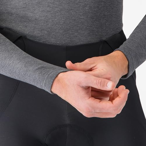 CASTELLI Flanders 2 masculina manga longa Baselayer, isolamento premium e respirabilidade para cicli