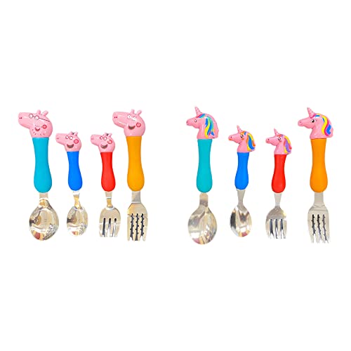 G.FIDEL Peppa Pig &Unicorn Spoon Combo Set kids feeding spoon set