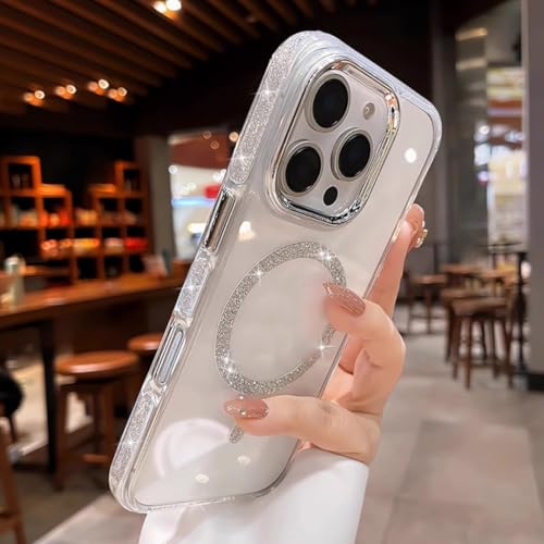 Coque iPhone 16 Plus à paillettes pour briller en soirée et charger sans fil