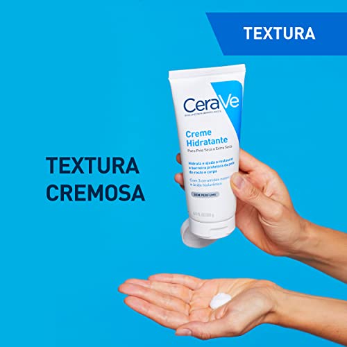 CeraVe, Creme Hidratante Corporal com textura Cremosa e Ácido Hialurônico