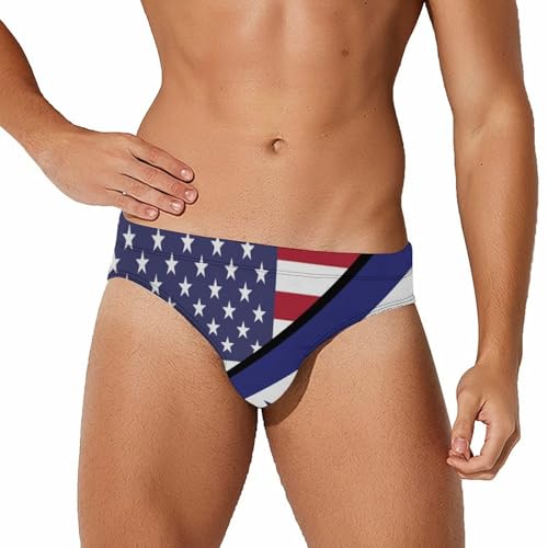U.S. and Honduras Flag Mens Swim Briefs Bikini Sexy Low Rise Trunks Swimsuit Bathing Suit Beach