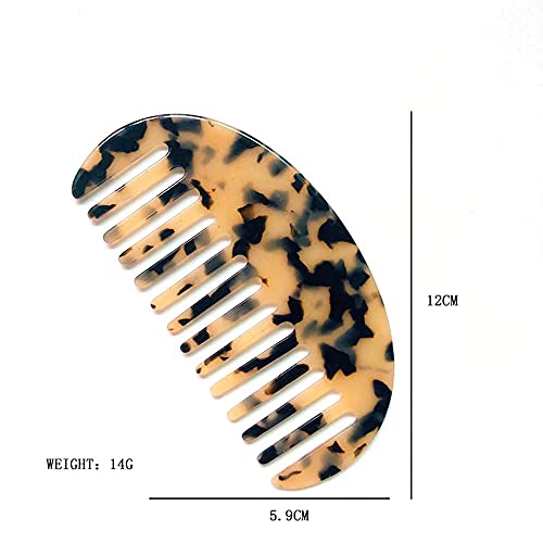 Bybycd Hair Combs Colorful Acetate Anti-Static Hair Combs Comfortable Tortoise Shell Hairdressing Comb Hair Cutting Brush Hair Styling Tool(E) #TOP1