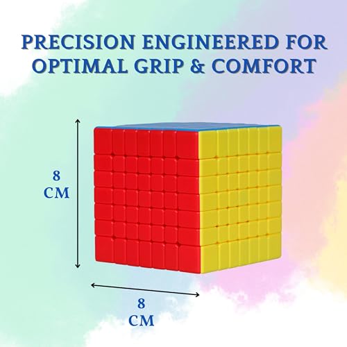 Image of MoYu Meilong Professional Speed Cube, Stickerless Magic Puzzle Cube with Instructions (Size 7x7)