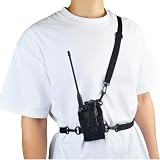 HYSHIKRA Étui Universel en Nylon pour Radio, étui pour Talkie-walkie avec bandoulière pour Radio bidirectionnelle Baofeng UV5R Quansheng UVK5 Retevis Kenwood Motorola Yaesu Icom